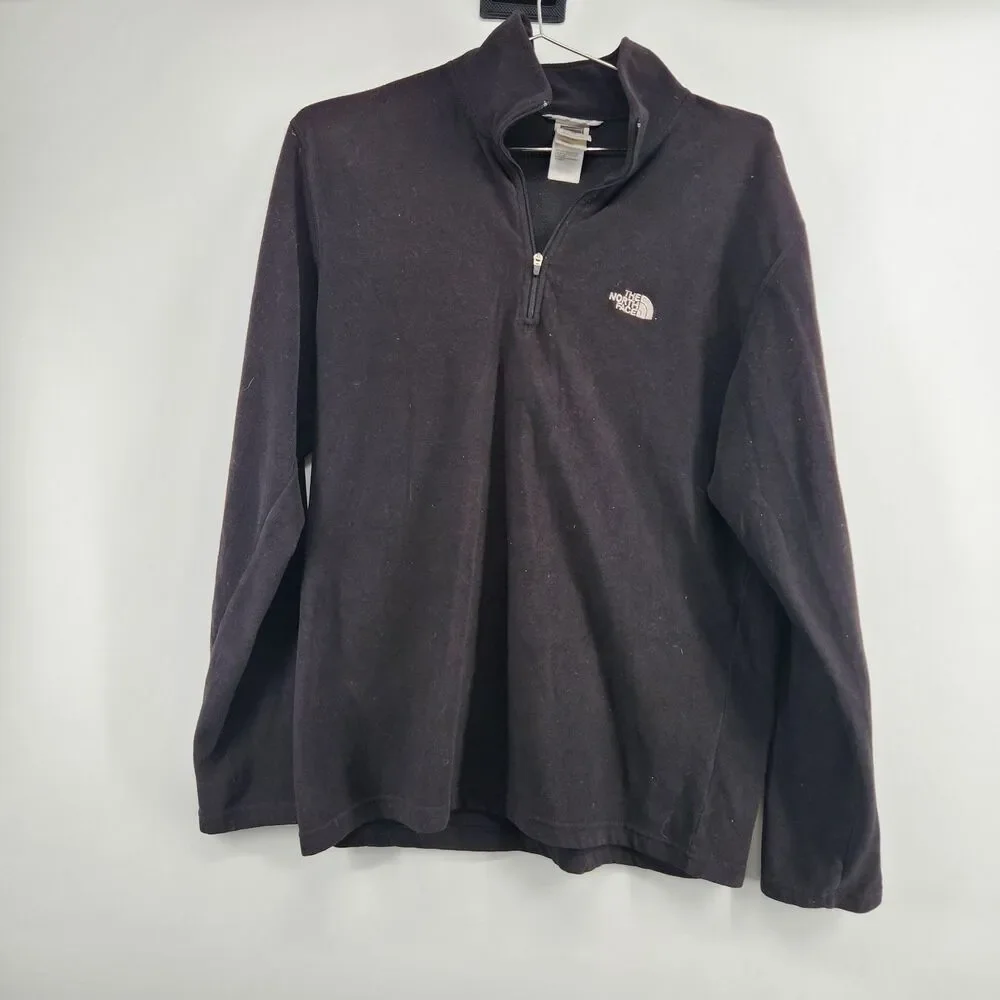 The North Face Men's Size‎ M Black Quarter Zip Fleece Long Sleeve Jacket